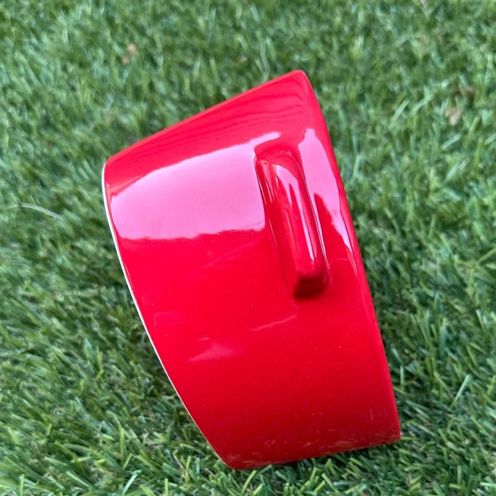Shiny Red Heart-Shaped Dolomite Dishware Servingware Trinket Holder